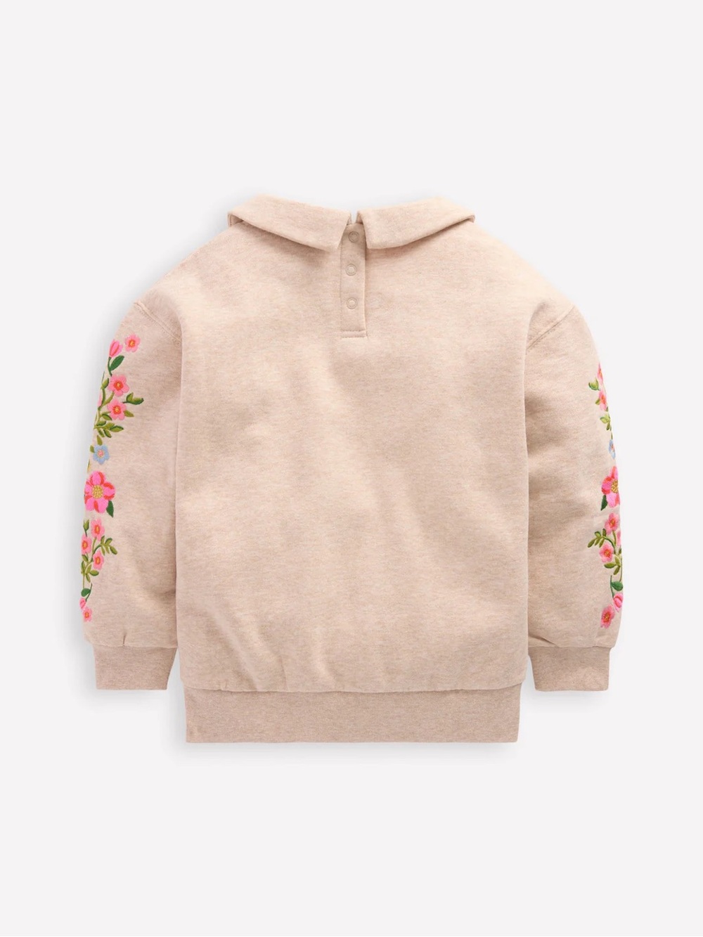 Boden Mini - Embroidered Sweatshirt -
Oatmeal Marl Embroidery 3/4Y - Picture 2 of 5
